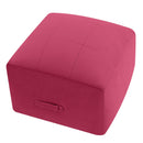 Grid Square Pouf Ottoman, 20"x20"x15"