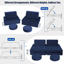 8-Piece Kids Play Couch Solid Color