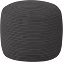 Round Plush Pouf Ottoman, 20"x15"