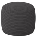 Round Plush Pouf Ottoman, 20"x15"