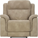 Durapella Power Recliner With Adjustable Headrest Beige