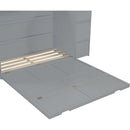Full Size Murphy Bed with Drawers, Cabinets and USB Ports,Gray
