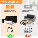 Boneless Loveseat Sofa Bed, 59" Corduroy