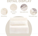 Multifunctional Sleeper Sofa Bed Single Size Beige