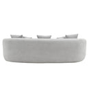 Barasa - Oversize Sofa With 5 Pillows - Gray
