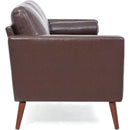 Small Sofa Couch 76.97 in . Brown 3 Seat Comfy Couches for Living Room, Mid Century Modern Couch with iron wood structure, Soft Cushion Sofa for Home/Office/Apartment
