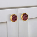Faux Crocodile 1-3/5 in.  Leatherite Cabinet Knob