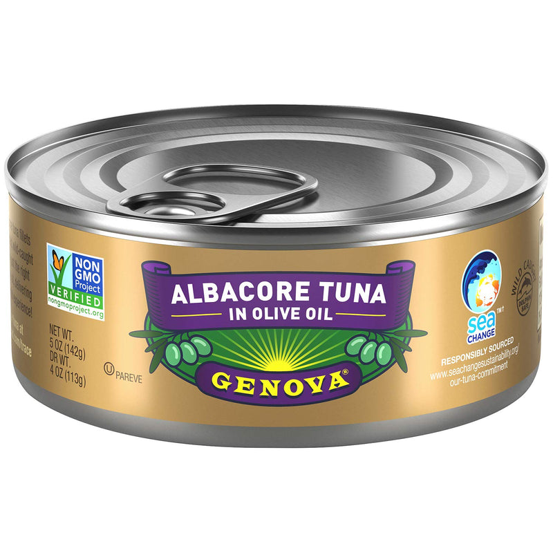 Genova Albacore Tuna in Extra Virgin Olive Oil, NSA - 5 oz (Pack of 12)