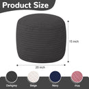 Round Plush Pouf Ottoman, 20"x15"