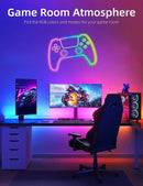 SLNR01 Dotless COB 2.2W/ft 6mmx12mm Smart Bluetooth RGB Neon LED Strip Light DC12V 36W IP65 Outdoor Rated Dimmable Low Voltage Silicone Rope Light with Mounting Clips and Screws