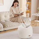 Round Pouf Ottoman, 18" Stuffed Floor Pouf
