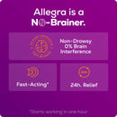 Allegra Adult 24-Hour Allergy Relief Tablets, Non-Drowsy Indoor and Outdoor Allergy Medicine, 180 mg Fexofenadine HCI Antihistamine Pill, 100-Count