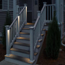 DLA06 6-Pack 2W Low Voltage 2700K Warm White Integrated LED Outdoor Deck Down Lights Package, 12V LED Step Patio Landscape Lights
