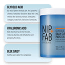 Nip + Fab Glycolic Fix Daily Cleansing Pads XXL (100 Count) – 2.8% Glycolic Acid Exfoliating Face Wipes with Hyaluronic Acid – Resurfacing AHA Treatment for Daily Radiance