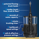 Waterpik Sonic-Fusion Flossing Electric Toothbrush Water Flosser, Black