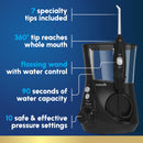 Waterpik Aquarius Countertop Water Flosser with 10 Settings, 7 Tips, Black