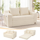 Boneless Loveseat Sleeper Sofa Bed, Pull Out Corduroy