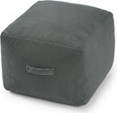 Grid Square Pouf Ottoman, 20"x20"x15"