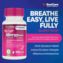 GenCare Allergy Relief Medicine – Bulk Value 600 Count Diphenhydramine 25mg – Antihistamines for Adults for Congestion, Sneezing, Runny Nose, Itchy Eyes & Throat – Pink Generic Benadryl Tablets 25 mg