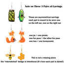 36 Pairs Cute Fun Earrings Set for Women Weird Cool Statement Dangle Earrings Made of Resin Trendy Funny Jewelry