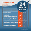 Leader 24 Hour Allergy Relief, Non-Drowsy, Loratadine 10mg, Antihistamine, Original Prescription Strength, Sinus Relief, Indoor and Outdoor, Counteract Allergy, 90 Tablets