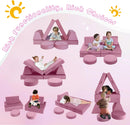 8-Piece Kids Play Couch Solid Color