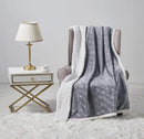 Decor&More Bon Iver Collection Extra Soft Bursting Fireworks Embossed Microplush Throw Blanket with Sherpa Backing (50" x 60")