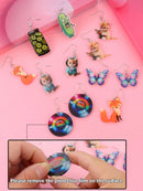 36 Pairs Cute Fun Earrings Set for Women Weird Cool Statement Dangle Earrings Made of Resin Trendy Funny Jewelry