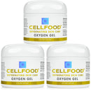 Cellfood Oxygen Gel - 2 fl oz, Pack of 3 - Provides Moisture & Protection, Decreases Appearance of Fine Lines - Aloe Vera, Lavender Blossom Extract, Cellfood & Glycerine - Hypoallergenic, Non-GMO