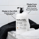 MARLOWE. Men's Body Wash, Refreshing Shower Gel, Santal, 15 oz Pump