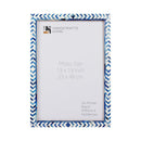 Poster Picture Frame Taj Pattern Bone Inlay Collection in 5 Sizes, Blue