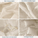 Stone Washed Duvet Cover Set - Beige