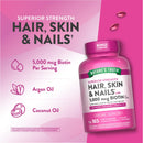 Nature's Truth Hair, Skin & Nails Vitamin | 5000 mcg Biotin | 165 Softgels