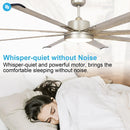 72" Bankston Integrated Led Indoor Nickel Standard Ceiling Fan with Remote Control And Light Kit Included