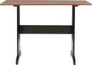 Black Pecan Five Seat Dining Set With Storage Benches
