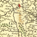 Vintage Map of Luxembourg, Belgium 1665