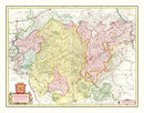 Vintage Map of Luxembourg, Belgium 1665