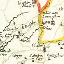 Vintage Map of Ghent Region, Belgium 1665