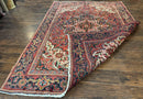 Persian Heriz Rug 6.6 x 9, Geometric Wool Persian Carpet