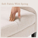 Linen Accent Chair With Button Tufting For Living Room