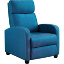Blue Fabric Recliner Chair For Living Room Comfort