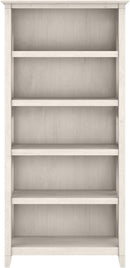 Tall 5 Shelf Bookcase Linen White Oak Modern Farmhouse