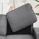 83.86'Snowfleece Fabric sofa,Modern Compressed Couch,3-Seater Sofa, Furniture for Living Room,Bedroom,office ,Gray