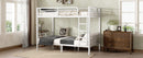 Metal Twin XL over Twin XL Bunk Bed for Teens and Adults,Space-Saving/Noise Reduced/No Box Spring Needed,White