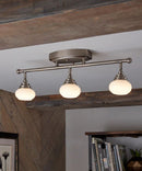 Allen + Roth 24"W 3-Light Rail Fixed Track Bar Light by Kichler Antique Pewter Finish