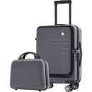 Carry-on Luggage 20 Inch Front Open Luggage Lightweight Suitcase with Front Pocket and USB Port, 1 Portable Carrying Case