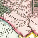 Vintage Map of Bergen, Holland 1665