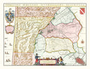Vintage Map of Bergen, Holland 1665