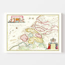Vintage Map of Zeeland, Holland 1665