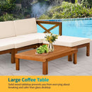 Acacia Wood Outdoor 5 Piece Patio Set With Cushions